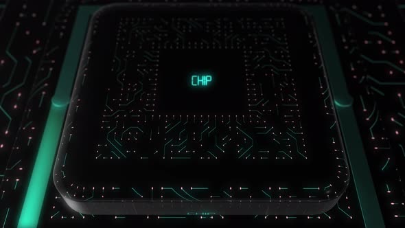 Digital Circuit Board Chip