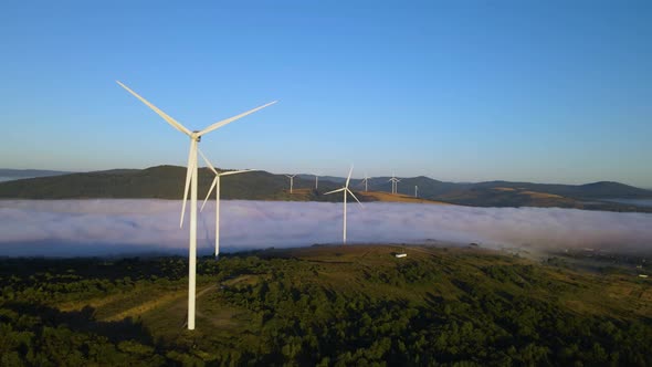 Wind Turbines on the Mountain