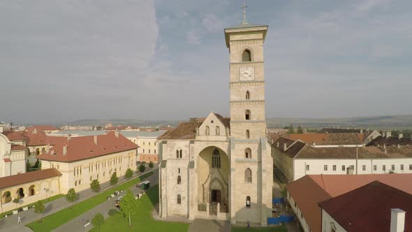 Aerial view of the Roman Catholic Church