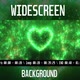 Shine Green Heart Widescreen Background - VideoHive Item for Sale