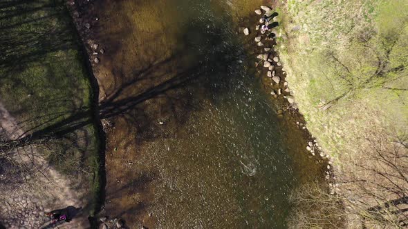 Aerial Of River And Shores