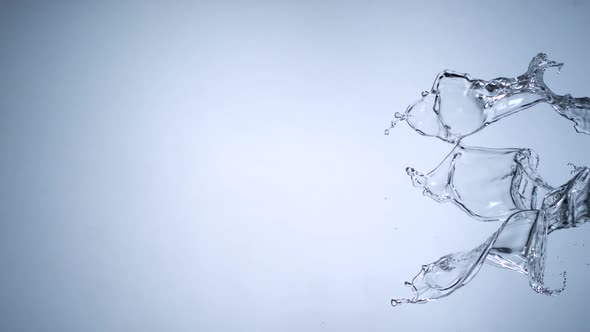 Triple water spiral spalsh, Slow Motion alt