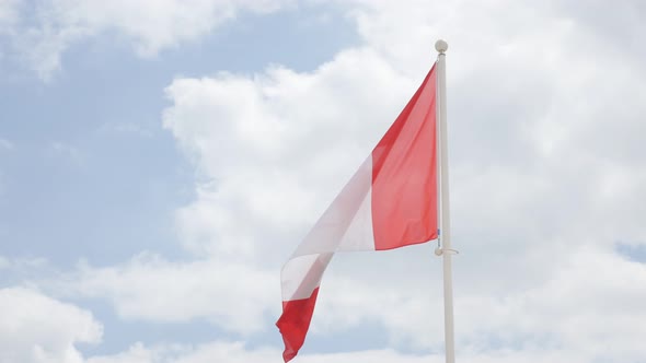 Recognizable   Canadian flag is waving on the wind 4K 2160p 30fps UltraHD footage - Famous national 