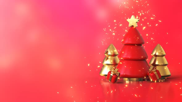 Christmas Tree Loop Background 4K