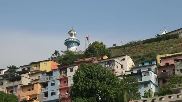 close up of cerro santa ana lighthouse