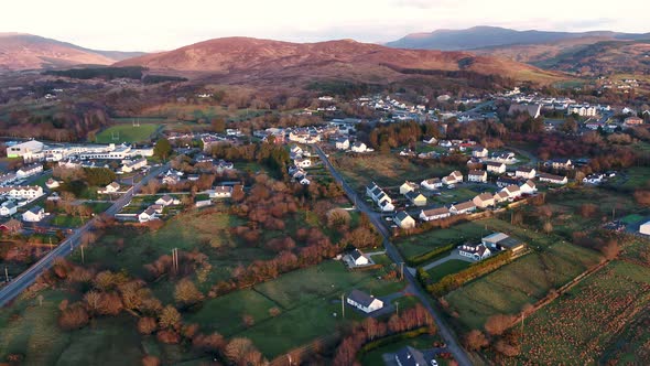 Aerial View of Glenties in County Donegal Ireland