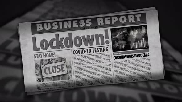 Lockdown COVID-19 coronavirus crisis closed economy newspaper printing press