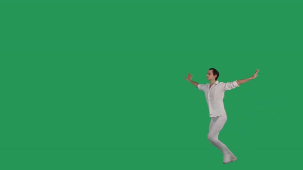 Beautiful Ballet Dancer on Green Screen