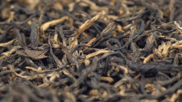 Dry Tea Closeup Falls Background Macro