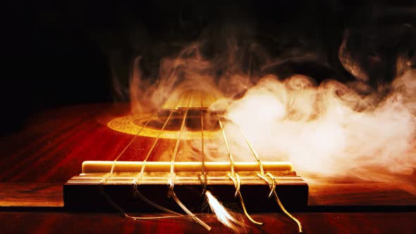 Vintage Guitar And Smoke