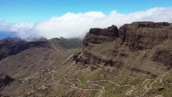 The Road in the Mountains Leading to the Mask Gorge on the Island of Tenerife