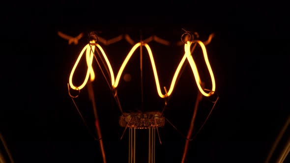 4K - Filament of a light bulb