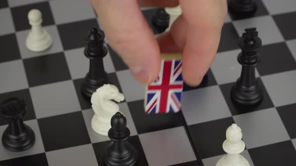 Chessboard with Flags of Countries