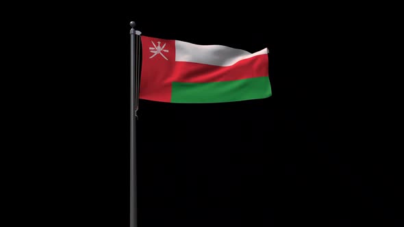 Oman Flag With Alpha 2K