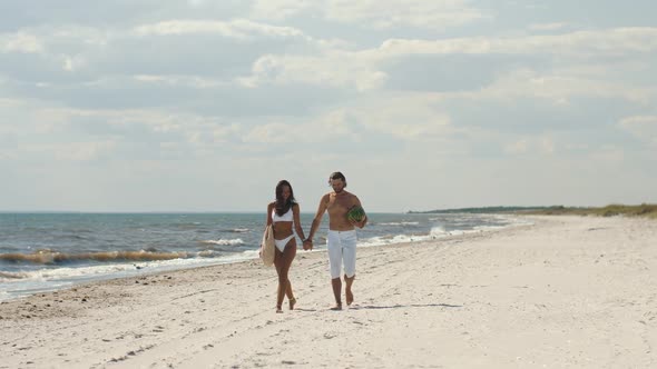 Romantic Couple Beach Summer Vacation