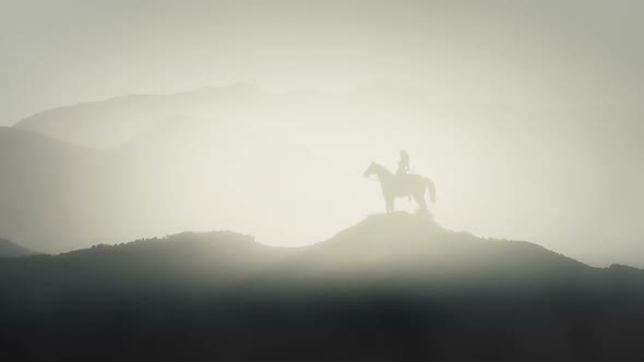 Female Warrior Sitting On A Horse