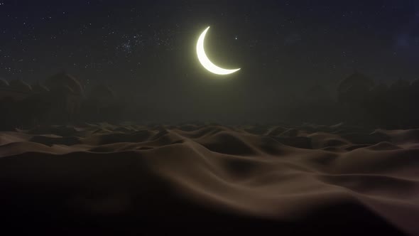 Desert Dune Nighttime In The Ramadan 03 HD