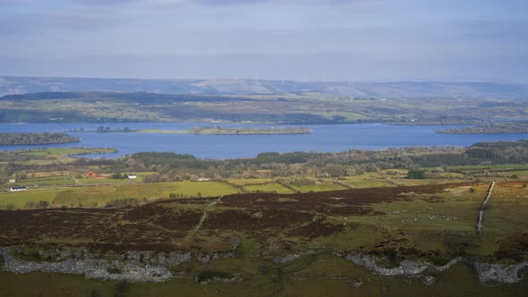 Time lapse of rural agricultural nature landscape during the day in Ireland.