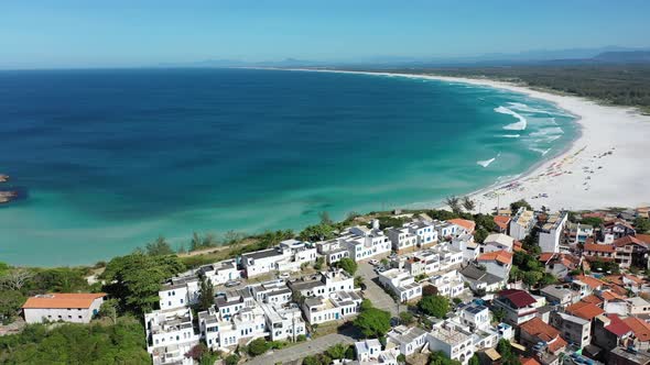 Stunning caribbean water of Coast city of Lakes Region of Rio de Janeiro Brazil