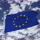 European Union Flag With Sky 4k - VideoHive Item for Sale