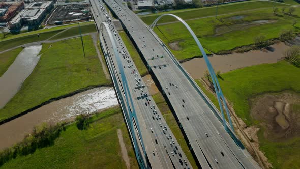 Aerial View of Margaret McDermott Arch Bridge