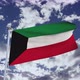 Kuwait Flag With Sky 4k - VideoHive Item for Sale