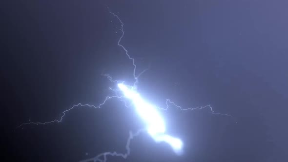 3D Lightning Discharge thunder and lightning