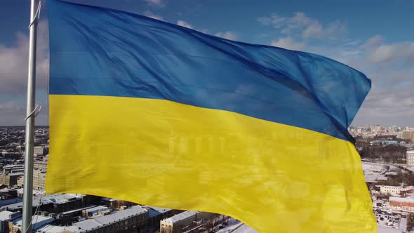 Ukrainian Flag in the Wind