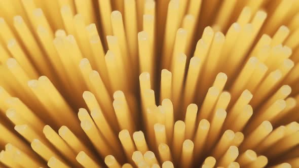 Close-up of Uncooked Italian Pasta Spaghetti