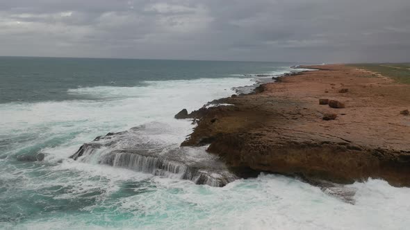 Quobba Blowholes, Carnarvon, Western Australia 4K Aerial Drone