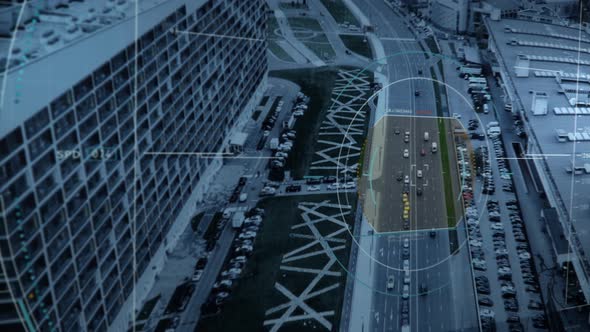 Tracking Down a Car with Modern Drone. Analyzing Vehicle Speed and Direction. UI alt