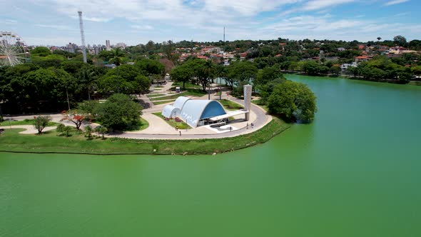 Pampulha lake at downtown Belo Horizonte Minas Gerais Brazil