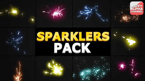 Sparklers Pack | Motion Graphics alt