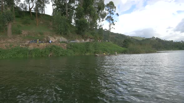 Boat on a lake 