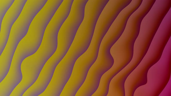 Animated Gradient Colorful Stripes Line With Wavy Seamless Loop Background