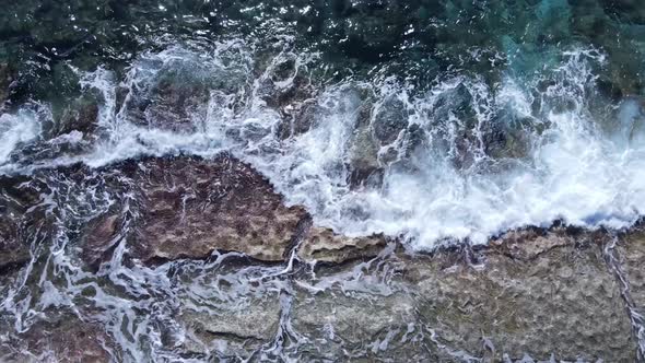 Sea Near the Coast - Close-up Aerial View of the Coastal Seascape