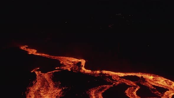 Aerial view of Volcan Cumbre Vieja, La Palma, Canary Islands, Spain.