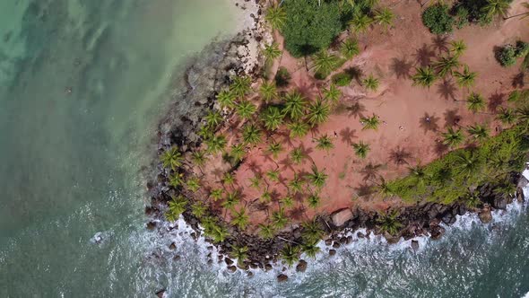 Footage of the Coconut Tree Hill in Mirissa, the Western Province of Sri Lanka