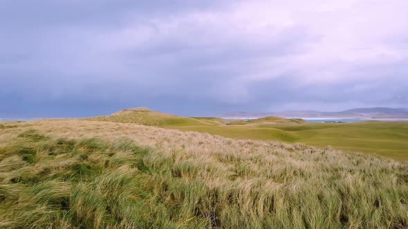 The Portnoo and Narin Golf Links During the Storm in County Donegal - Ireland