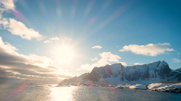 Abstract Lofoten Sunset Time Lapse 2