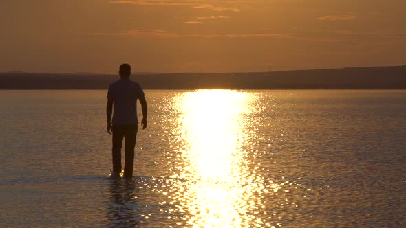 Walking On The Salt Lake During Sunset 2