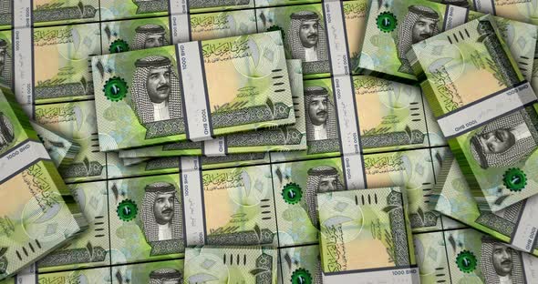 Bahrain Dinar money banknotes packs surface