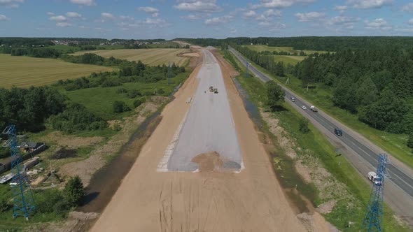 Highway Construction Aerial View