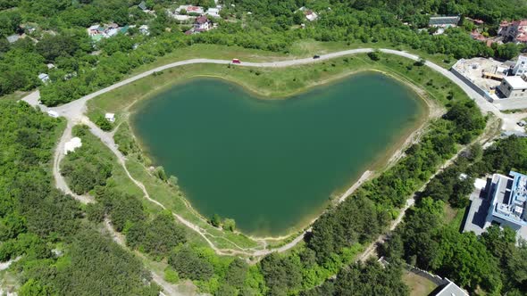 Heart Shaped Love Lake Shot