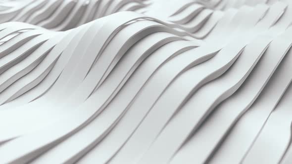 Abstract Background with White Wavy Stripes