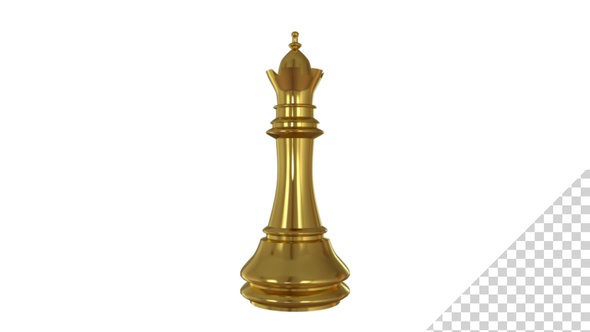 Golden Chess Pieces Queen