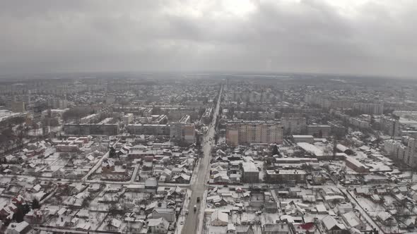 Winter City Of Zhytomyr And Its Streets