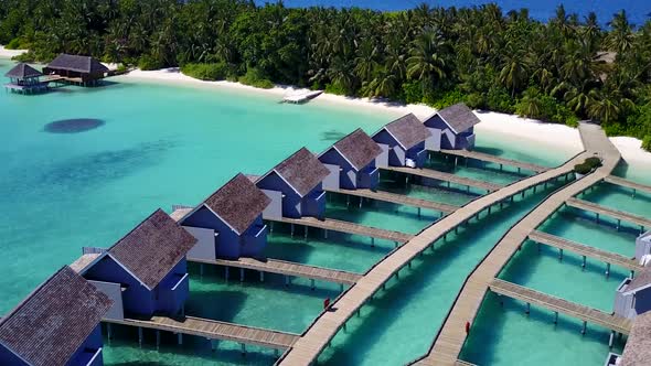 Aerial abstract of island beach time by water with sand background