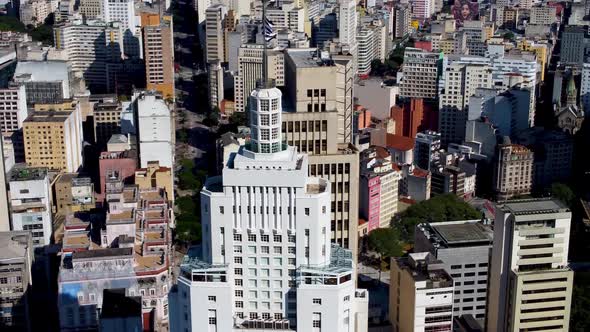 Sao Paulo Brazil. Panoramic landscape of downtown city buildings