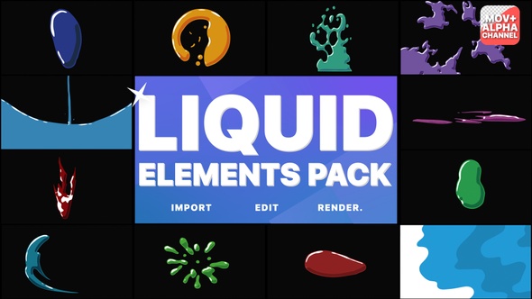 Liquid Elements | Motion Graphics Pack alt